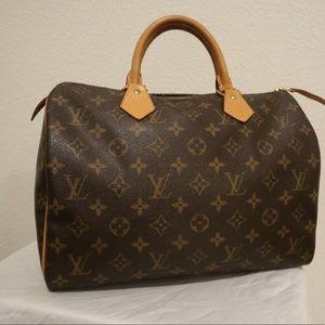 Authentic Louis Vuitton Monogram Speedy 35,